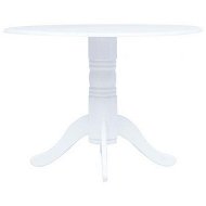 Detailed information about the product Dining Table White 106 cm Solid Rubber Wood