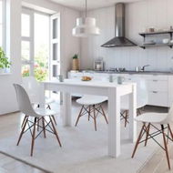 Detailed information about the product Dining Table White 120x60x76 cm Chipboard