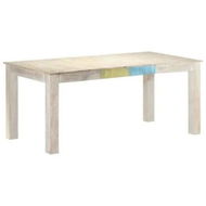 Detailed information about the product Dining Table White 180x90x76 cm Solid Mango Wood