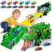 Dino Car Toy with 12 Alloy Cars Foldable Track & Launch Button for Two-Player Racing, Ideal Xmas Birthday Gift for Boys Girls (Green). Available at Crazy Sales for $29.95