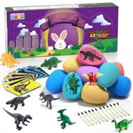 Detailed information about the product Dino Eggs Dig Kit 12 Colourful Dragon Easter Egg Excavation STEM Toys for Boys Girls Gifts