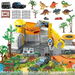 Dinos Toys Playset,Vehicles Construction Track Set with Map,Realistic Dinosa Figures,Parking Barrier Crane Cars,Educational Learning for Kids Ages 3-12. Available at Crazy Sales for $34.99