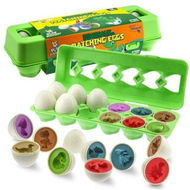 Detailed information about the product Dinosaur Matching Eggs Kids 12 P Early Learning And Educational STEM Fun Teaches Sorting And Fine Motor Skills Recognition Easter Gift Age 3+.