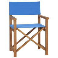 Detailed information about the product Directors Chair Solid Teak Wood - Blue