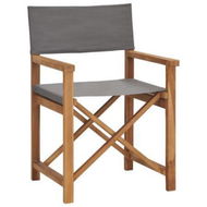 Detailed information about the product Directors Chair Solid Teak Wood - Grey