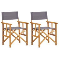 Detailed information about the product Directors Chairs 2 Pcs Solid Acacia Wood