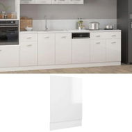 Detailed information about the product Dishwasher Panel High Gloss White 45x3x67 Cm Engineered Wood