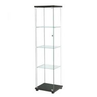 Detailed information about the product Display Storage Cabinet Glass Black