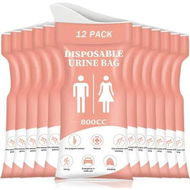 Detailed information about the product Disposable Urine Bag,12PCS Pee Bags for Travel for Women/Men,800ML Emergency Portable Urinal Bag and Vomit Bags,Unisex Urinal Bag,Pink
