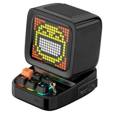 Divoom Ditoo Retro Pixel Art Game Bluetooth Speaker With 16x16 LED App Controlled Front Screen (Black)