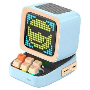 Divoom Ditoo Retro Pixel Art Game Bluetooth Speaker With 16x16 LED App-Controlled Front Screen (Blue)