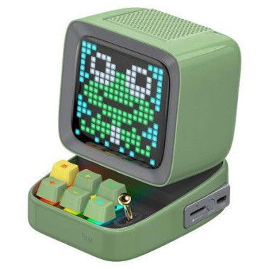 Divoom Ditoo Retro Pixel Art Game Bluetooth Speaker With 16x16 LED App-Controlled Front Screen (Green)