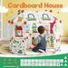 DIY Cardboard Play House Kids STEM Toys Educational Building Kit Interactive Colouring Doodling Creative Arts Crafts Construction Project 120x85x98cm. Available at Crazy Sales for $149.95