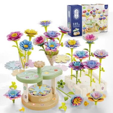 DIY Fabric Embossing Machine Flower Bouquet Kit Handcrafted Parent FAMILY Game Gift For Girls Age 7 Up