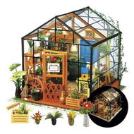 Detailed information about the product DIY Miniature House Kit Greenhouse, Tiny House Kit for Adults to Build, Gifts for Family and Friends (Cathy's Greenhouse)