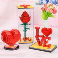 Detailed information about the product DIY Rose Love Word 528pcs Building Bricks Blocks Toy Valentine Day