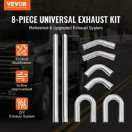 Detailed information about the product DIY Universal Exhaust Kit 8 Pieces Exhaust Pipe Kit with Slip-Fit Joint