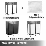 Detailed information about the product DJ Facade Table 20x40x45 Inches DJ Booth Flat Table Top 20x40 Inch Adjustable DJ Event Facade with White & Black Scrim Folding DJ Booth Metal Frame