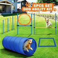 Detailed information about the product Dog Agility Equipment 5 Set Pet Pet Scene Puppy Training Kit Jump Hurdle Tunnel Poles Pause Box Hoop Obstacle