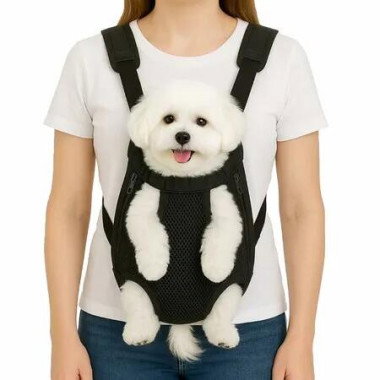 Dog Backpack Carrier,Adjustable Pet Front CarriersLegs Out Carrying Sling Travel Bag,Soft Wearable Puppy Chest Carry Backpacks Medium