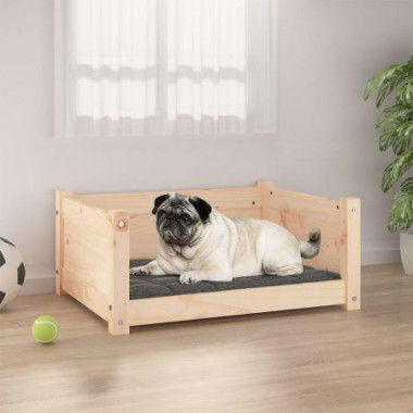 Dog Bed 65.5x50.5x28 Cm Solid Pine Wood.