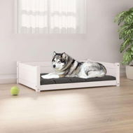 Detailed information about the product Dog Bed White 105.5x75.5x28 cm Solid Pine Wood