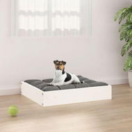 Detailed information about the product Dog Bed White 51.5x44x9 cm Solid Wood Pine