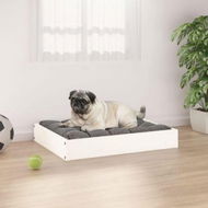 Detailed information about the product Dog Bed White 61.5x49x9 cm Solid Wood Pine