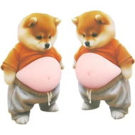 Detailed information about the product Dog Belly Sticker Stress Relief Fidgety Toy, Anti-Scratch Protection Stickers, 2D Soft Belly Pinch Toys for Car Door & Fridge Door (Style A)