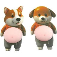 Detailed information about the product Dog Belly Sticker Stress Relief Fidgety Toy, Anti-Scratch Protection Stickers, 2D Soft Belly Pinch Toys for Car Door & Fridge Door (Style C)