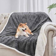 Detailed information about the product Dog Blankets Waterproof For Small Dogs. Cat Blanket Washable Soft Plush Reversible Protector For Bed Couch Car Sofa (50*70cm - Dark Grey).