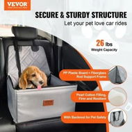 Detailed information about the product Dog Booster Car Seat Pet Car Seat for Small Dog up to 11.8 kg Gray