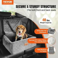 Detailed information about the product Dog Booster Car Seat Pet Car Seat for Small Medium Dog up to 18.1 kg Gray