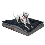 Detailed information about the product Dog Calming Bed Warm Soft Plush Comfy L Grey Large