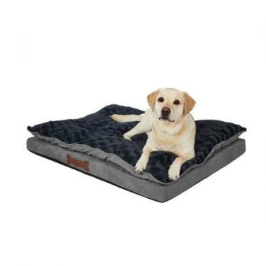 Dog Calming Bed Warm Soft Plush Comfy XL Grey X-Large