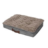 Detailed information about the product Dog Calming Bed Warm Soft Plush Comfy XL Khaki X-Large