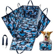 Detailed information about the product Dog Car Seat Cover - 2022 Upgraded 4-in-1 Blue Camo 100% Waterproof Travel Pet Seat Cover With Mesh Window.