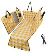 Detailed information about the product Dog Car Seat Cover for Back Seat, Waterproof and Nonslip Pet Car Seat Cover with Mesh Window for Cars Trucks and SUVs, Orange