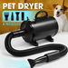 Dog Cat Hair Dryer Pet Grooming Kit Blow Hairdryer Blower Heater Air Blaster 2200W Low Noise Adjustable Speed Temperature Negative Ion Wind 4 Nozzles. Available at Crazy Sales for $79.97