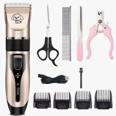 Dog Cat Pet Hair Trimmer Clippers Titanium Ceramic Blades Skin Grooming Tool Low Noise Buttocks Face Scissors Shears Christmas Gift