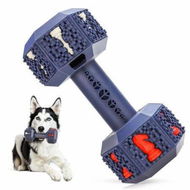 Detailed information about the product Dog Chew Toys for Chewer Indestructible Interactive Dental Toys for Training and Cleaning Teeth Dumbbell Dispensing Toy for Small Dogs-Size L