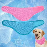 Detailed information about the product Dog Cooling Bandana 2 Pack Instant Chill Out Pet Scarf Adjustable,Summer Outdoor Ice Neck Cooler Blue Pink Size Large