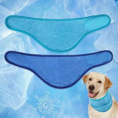 Dog Cooling Bandana 2 Pack Instant Chill Out Pet Scarf Adjustable,Summer Outdoor Ice Neck Cooler Size Small