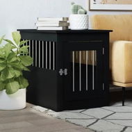 Detailed information about the product Dog Crate Furniture Black 55x75x65 cm Engineered Wood