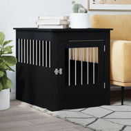 Detailed information about the product Dog Crate Furniture Black 64.5x80x71 cm Engineered Wood