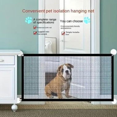 Dog Gate for Stairs, Pet Gates for The House, Dogs Screen Mesh Gate for Doorways Stairways Indoor Safety, 180 x 72 cm