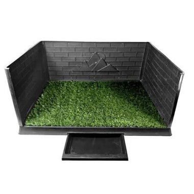 Dog Grass Potty Systems, Portable Potty, Fake Grass Pee Pads for Dogs for Dog Training, with Grate Drain Tray, Dog Toilet Grass Pad with Tray