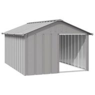 Detailed information about the product Dog House Grey 116.5x153x81.5 cm Galvanised Steel