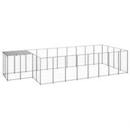 Detailed information about the product Dog Kennel Silver 10.89 mÂ² Steel