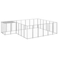 Detailed information about the product Dog Kennel Silver 12.1 mÂ² Steel